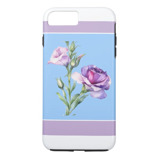 Elegant Lisianthus Blue iPhone 8/7 Plus Case (Rückseite)
