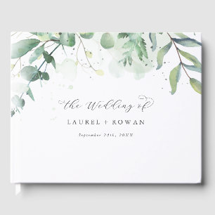 Elégant Livre d'hôtes Mariage de verdure