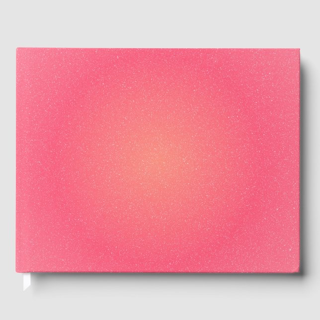Élégant livre d'hôtes rose rayonnant (Recto)