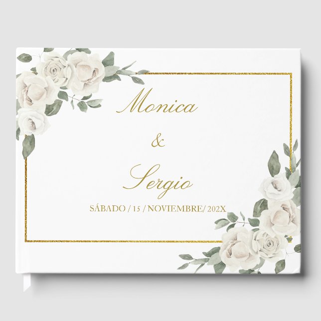 Elégant livre d'invités de mariage (Recto)