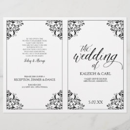 Élégant Livret de Programme de Mariage - Nadine (N