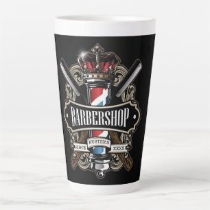 Élégant logo Barbershop Personnaliser Latte Mug