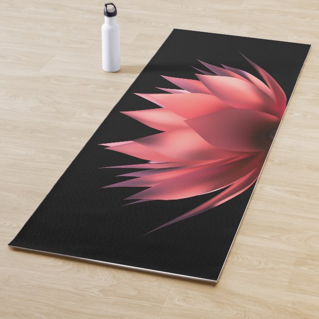 Elegant Lotus Black Yogamatte (Beispiel)