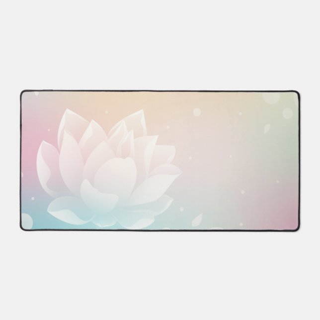 Elegant Lotus Bloom Desk Mat Schreibtischunterlage (Vorderseite)