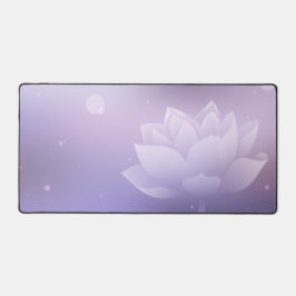 Elegant Lotus Bloom Desk Mat Schreibtischunterlage