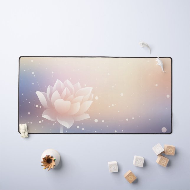 Elegant Lotus Bloom Desk Mat Schreibtischunterlage (Kindertisch)