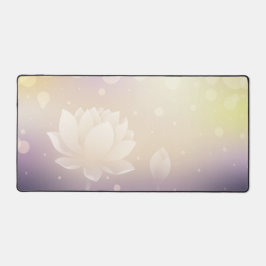 Elegant Lotus Bloom Desk Mat Schreibtischunterlage