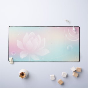 Elegant Lotus Bloom Desk Mat Schreibtischunterlage