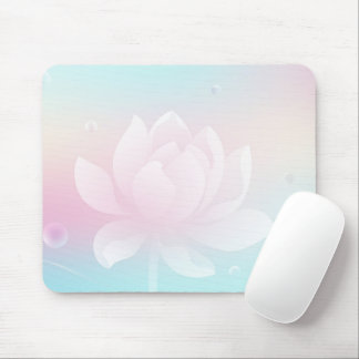 Elegant Lotus Bloom Soft Gradient Mouse Pad Mousepad