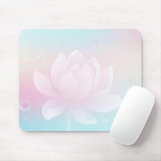 Elegant Lotus Bloom Soft Gradient Mouse Pad Mousepad (Mit Mouse)