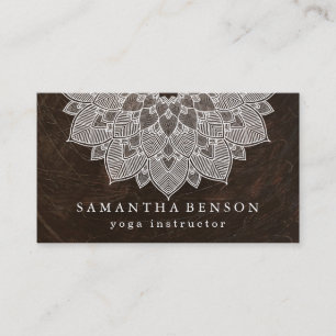 Élégant Lotus Flower Logo Yoga Carte de visite
