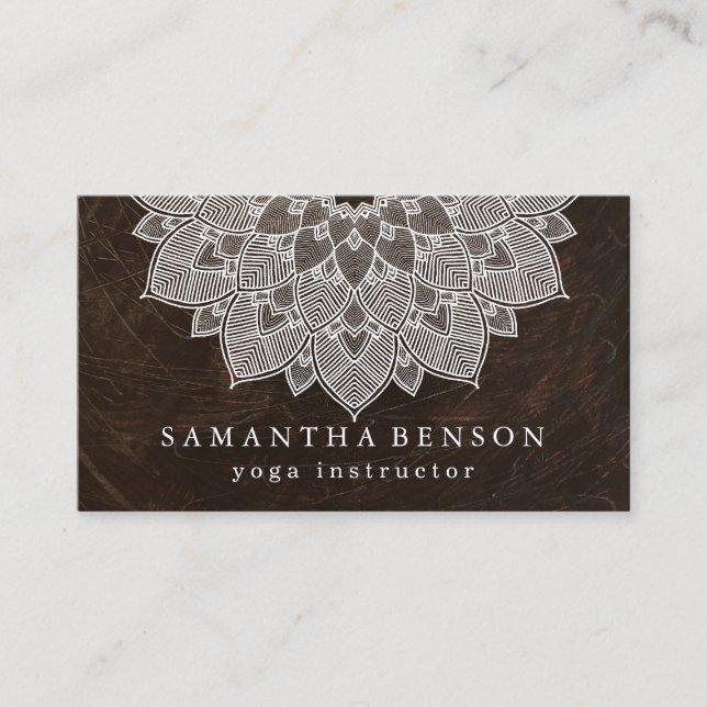 Élégant Lotus Flower Logo Yoga Carte de visite (Devant)