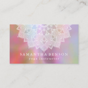 Élégant Lotus Flower Logo Yoga Carte de visite