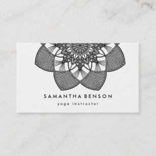 Élégant Lotus Flower Logo Yoga Carte de visite