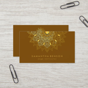 Élégant Lotus Flower Logo Yoga Carte de visite