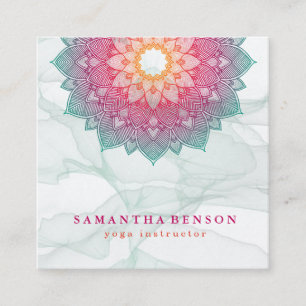 Élégant Lotus Flower Logo Yoga Carte de visite
