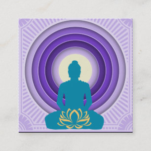 Élégant Lotus Flower Logo Yoga Carte de visite