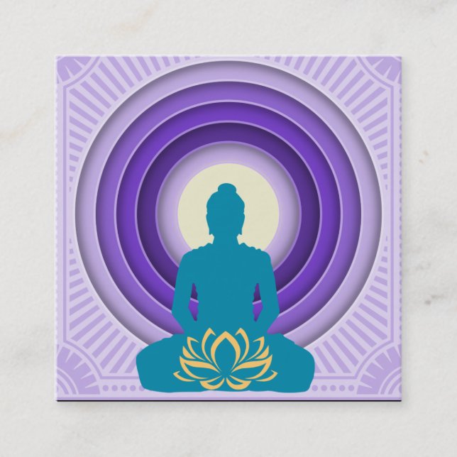 Élégant Lotus Flower Logo Yoga Carte de visite (Devant)