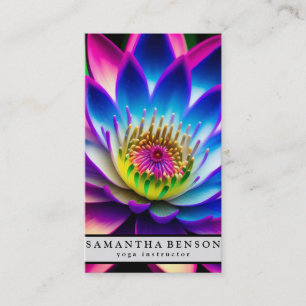Élégant Lotus Flower Logo Yoga Carte de visite