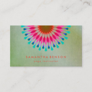 Élégant Lotus Flower Logo Yoga Carte de visite