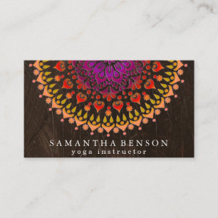 Élégant Lotus Flower Logo Yoga Carte de visite