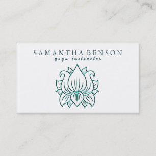Élégant Lotus Flower Logo Yoga Carte de visite