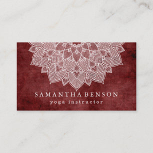 Élégant Lotus Flower Logo Yoga Carte de visite
