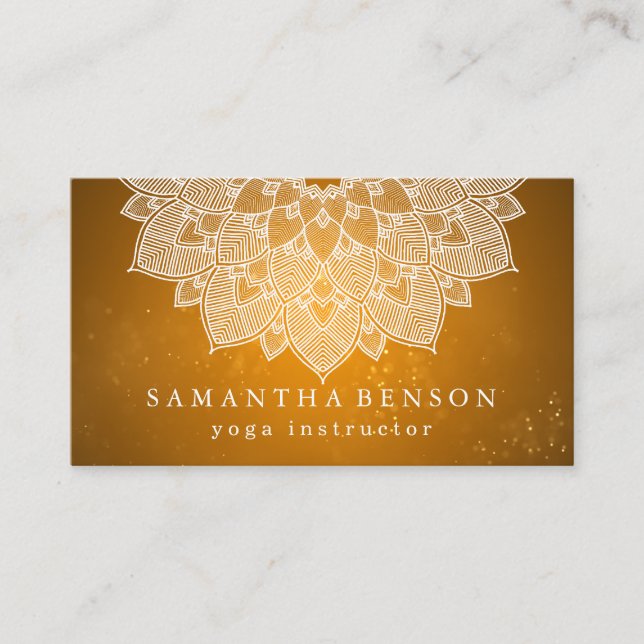 Élégant Lotus Flower Logo Yoga Carte de visite (Devant)