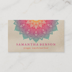 Élégant Lotus Flower Logo Yoga Carte de visite