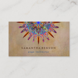 Élégant Lotus Flower Logo Yoga Carte de visite