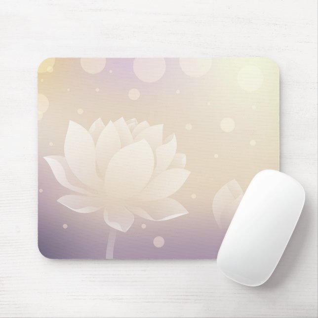 Elegant Lotus Flower Mouse Pad  Mousepad (Mit Mouse)