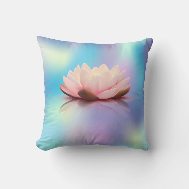 Elegant Lotus Holographic Kissen (Vorderseite)