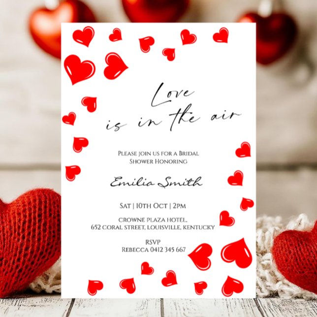 Elegant Love is in the air bridal shower   Einladung (Von Creator hochgeladen)
