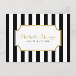 Elégant Luxe Gras noir et blanc Grandes Cartes Pos