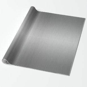 Elegant Luxe Metallic Silver Gray Geschenkpapier
