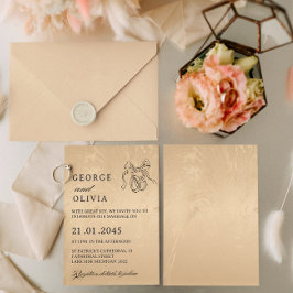 Elegant Luxury Gold Marbled Wedding Einladung