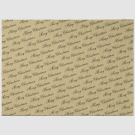 Elegant Luxury Gold Script Frohe Weihnachten Seidenpapier