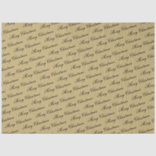 Elegant Luxury Gold Script Frohe Weihnachten Seidenpapier