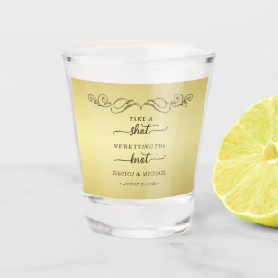 Elegant Luxury Gold Verzierte Hochzeit Schnapsglas