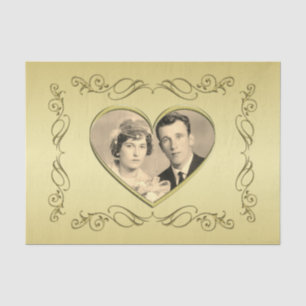 Elegant Luxury Gold Verzierte Hochzeit Seidenpapier