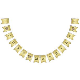 Elegant Luxury Gold Verzierte Hochzeit Wimpelkette