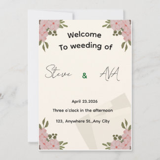Elegant Luxury Minimal Wedding Invitation Einladung