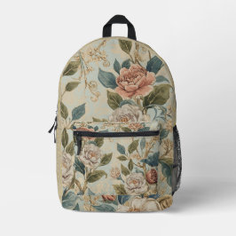 Elegant Luxury Roses Pattern Bedruckter Rucksack