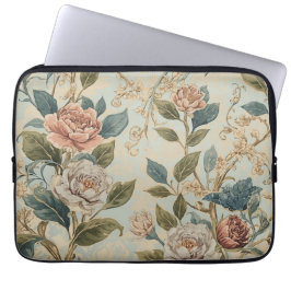 Elegant Luxury Roses Pattern Throw Pillow Laptopschutzhülle