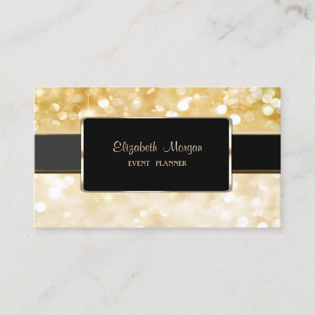 Elegant Luxury Stylish,Glittery Bokeh Visitenkarte (Vorderseite)