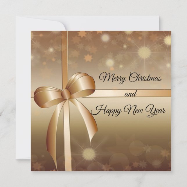 Elegant, Luxus, Gold, Shiny, Urlaub Karte (Vorderseite)