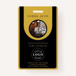 Elegant M Gold Black Work Office Identification ID Ausweis