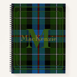 Elegant MacKenzie Clan Tartan Monogram Notizbuch
