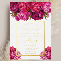 Elegant Magenta Peony Floral Wedding