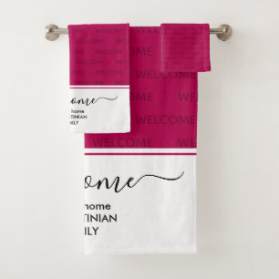 Elégant Magenta Pink Accueil personnalisé